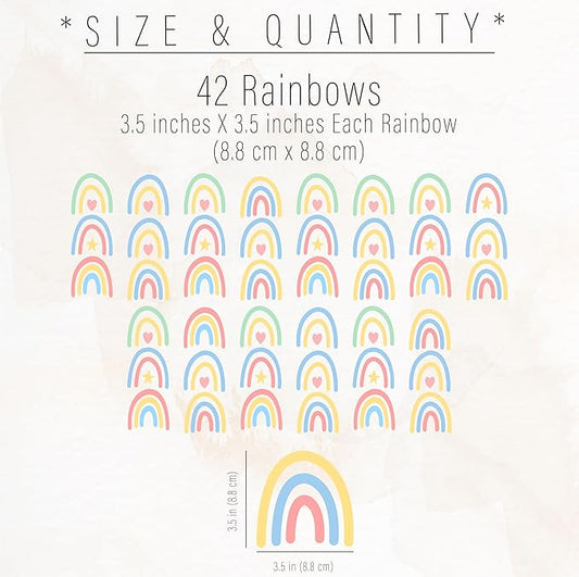 Rainbow Wall Stickers Kids Room Decals Peel and Stick Wall Decals for Living Room Bedroom Nursery Home Decor Playrooms Wall Decals (Color 01)