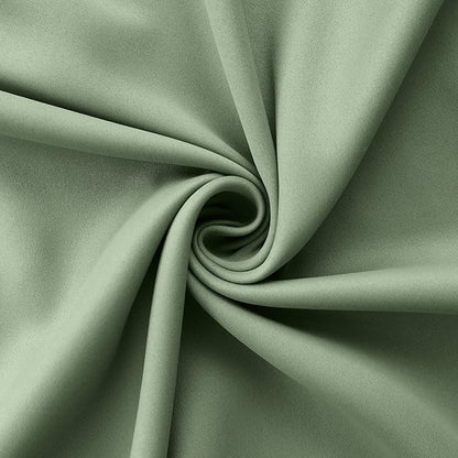 Mrs.Naturall Sage Green Blackout Curtains 84 Inches Long for Bedroom,Room Darkening Light Blocking Thermal Curtains for Living Room 84 Inch Length 2 Panels Set