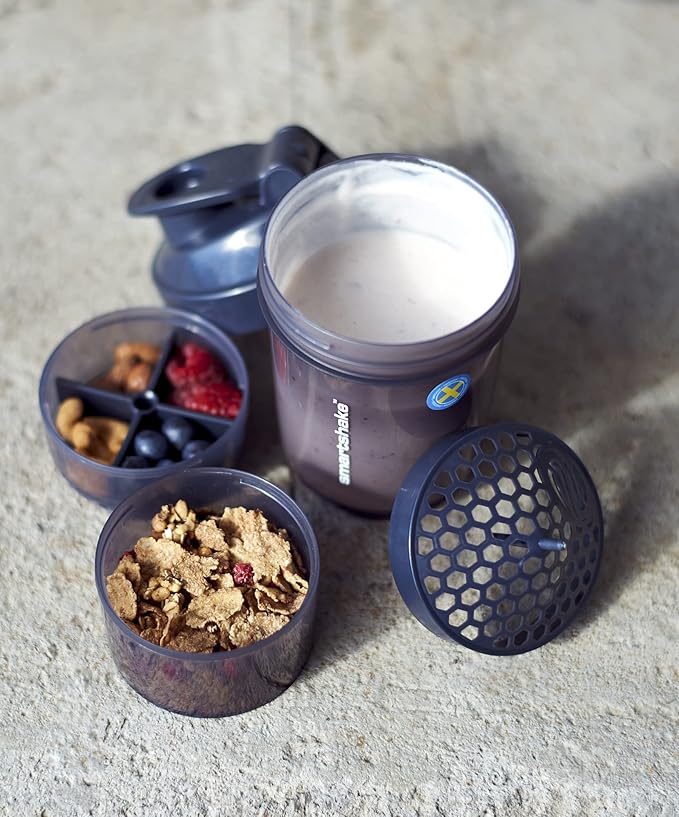 Smartshake Original 2GO, 20 oz Shaker Cup, Space Gray