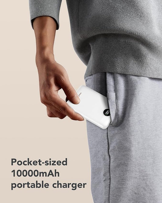 Mini Portable Charger for iPhone - 10000mAh Small PD 22.5W Fast Charging Power Bank with Built-in Cables - Travel Essentials USB C Slim Battery Pack Compatible with iPhone, Android, and More…