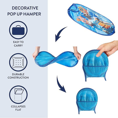 Idea Nuova Space JAM: A New Legacy Pop Up Laundry Storage Hamper with Handles, 21" H x 13" L x 13" W