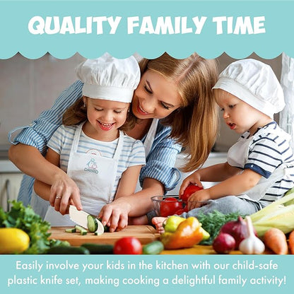 Kid Knives 3 Piece Nylon Kitchen, Kid Safe Knives, Kids Knives for Real Cooking, Toddler Knives Kids Knife Set for Cooking and Baking Kid Friendly Knives - (Multicolored)