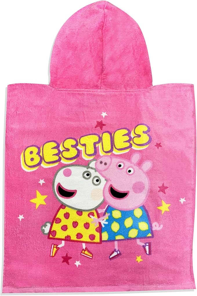 Kids Official Licensed Character Soft Beach/Hooded Bath Towel (Peppa, 40 x 60)