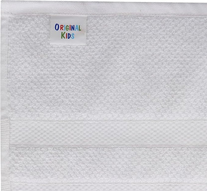 Hooded Bath Towel Wrap - 100% Cotton Popcorn Large Oversized Hooded Kids Towel - Toddler Shower Pool Beach Towel -600 GSM- Soft Absorbent Quick Dry Easy Care Gift - 30x52 inches - White