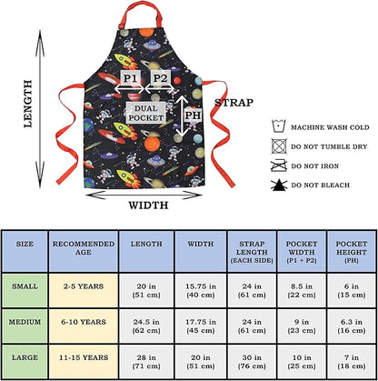 Kids Apron - cooking, gardening, artist, painting, cleaning, baking, pottery, chef, kitchen - gift boys, girls