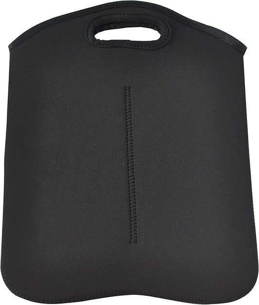 2-Bottle Neoprene Wine/Water Bottle Tote, Black