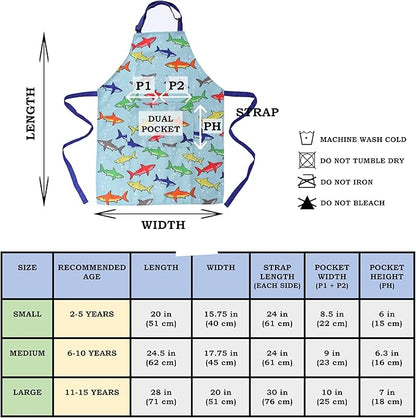 Kids Apron - cooking, gardening, artist, painting, cleaning, baking, pottery, chef, kitchen - gift boys, girls