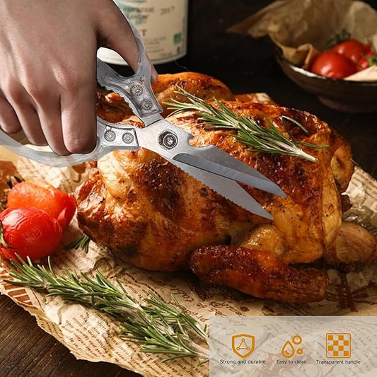 Kitchen Scissors, Heavy Duty Sharp Kitchen Shears Dishwasher Safe, Kitchen Accessories Cooking Shears for Kitchen Meat Chicken Fish Poultry Herb Bread (Blade Gold)