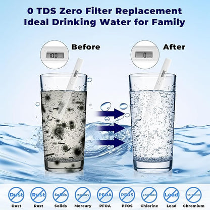 Replacement fit for Zero Water Filter,Water Filter Replacement fit for Zero Water Filters 2 Pack,0 Water Filters fit for zerowater pitchers ZR-001 ZR-017 ZR-004 ZP-006 ZD-013 ZS-008 prime&swift