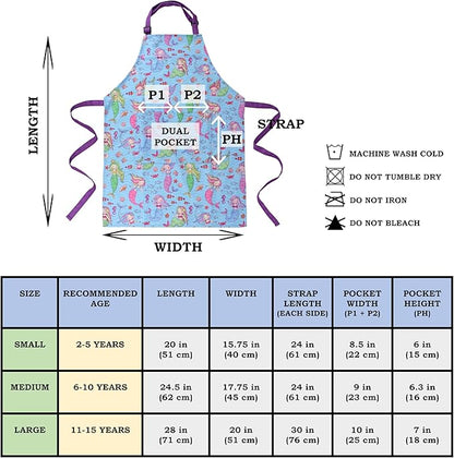 Kids Apron - cooking, gardening, artist, painting, cleaning, baking, pottery, chef, kitchen - gift boys, girls