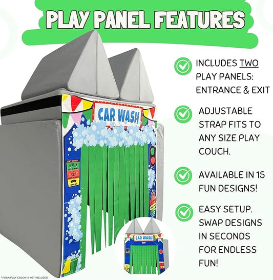 Play Panel for Childrens Foam Sofa Kids Couch (Car Wash)