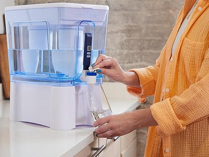 Culligan ZeroWater 52-Cup Ready-Read 5-Stage Water Filter Dispenser with 5-Stage 0 TDS Water Filter – IAPMO Certified to Reduce Lead, Chromium, and PFOA/PFOS