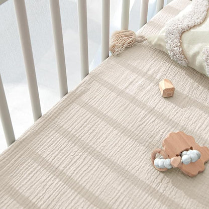 Lulu moon Muslin Crib Sheets - Fitted Crib Mattress Sheets for Boys and Girl - 28"x 52", 2 Pack
