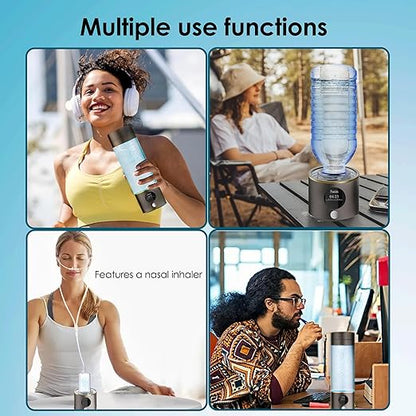 Hydrogen Water Bottle, Hydrogen Water Bottle Generator, 2024 Fifth-Generation Technology Hydrohealth Hydropure Water Maker Bottle, Aqua Fusion Healthy Best Hydration Portable Hydrogen Lonizer Machine