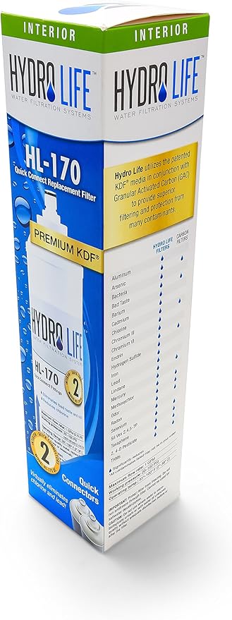 Hydro Life 52101 HL-170 QC Under Counter Replacement Filter , White