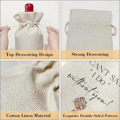 Bridesmaids Proposal Gifts, Gifts for Wedding Gift for Maid of Honor Sister Friend Bridesmaid Gifts Bridal Shower Bachelorette Party Favor Wine Bag Decoration Supplies, Wine Gifts for Women /16