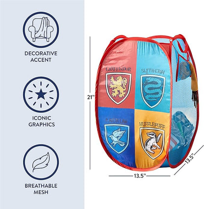 Idea Nuova Harry Potter Pop Up Hamper with Durable Carry Handles, 21" H x 13.5" W X 13.5" L