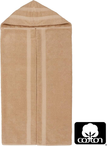 Hooded Bath Towel Wrap - 100% Cotton Popcorn Large Oversized Hooded Kids Towel - Toddler Shower Pool Beach Towel -600 GSM- Soft Absorbent Quick Dry Easy Care Gift - 30x52 inches - Linen