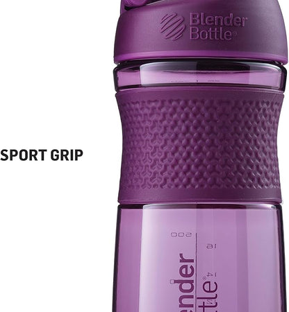 BlenderBottle SportMixer Shaker Bottle Perfect for Protein Shakes and Pre Workout, 28-Ounce, Black