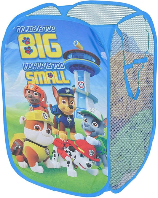 Idea Nuova Nickelodeon Paw Patrol Pop Up Hamper with Durable Carry Handles, 21" H x 13.5" W X 13.5" L"