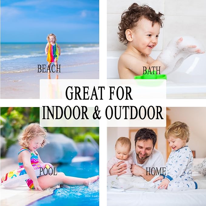 Shark Beach Towel for Ages 1-4, Cute Kids Hooded Bath Towel, 47.2" x 23.6" Super Absorbent Toddler Bath Towel