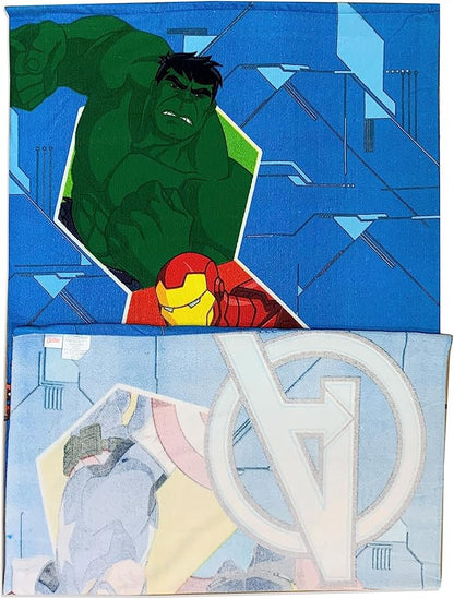 Kids Official Licensed Character Soft Beach/Hooded Bath Towel (Avengers II, 40 x 60)