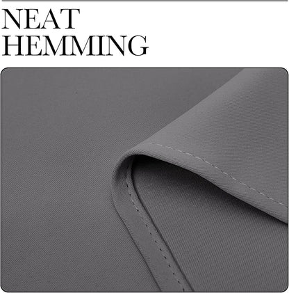 NICETOWN Blackout Curtains Panels for Bedroom - 3 Pass Microfiber Noise Reducing Thermal Insulated Solid Ring Top Blackout Window Drapes (2 Panels, 55 x 78 Inch, Gray)
