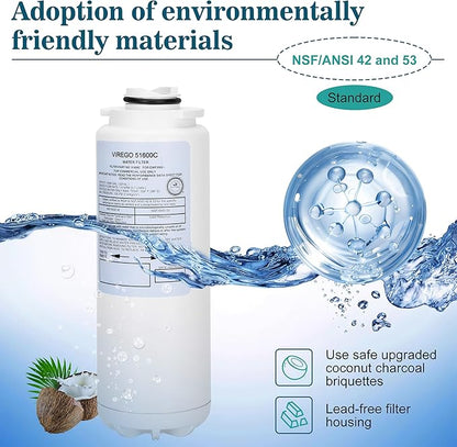 51600C Filter, for Elkay 51600C Replacement Filter, By NSF/ANSI Certified, Water Filter 51600C Compatible with Ezh2o Filter Replacement Bottle Stations, 51600C High Capacity Filter 6000 Gal (No Chip)