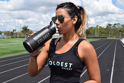 Coldest Sports Water Bottle with Straw Lid Vacuum Insulated Stainless Steel Metal Thermos Bottles Reusable Leak Proof Flask for Sports Gym(32 oz, Astro Purple)