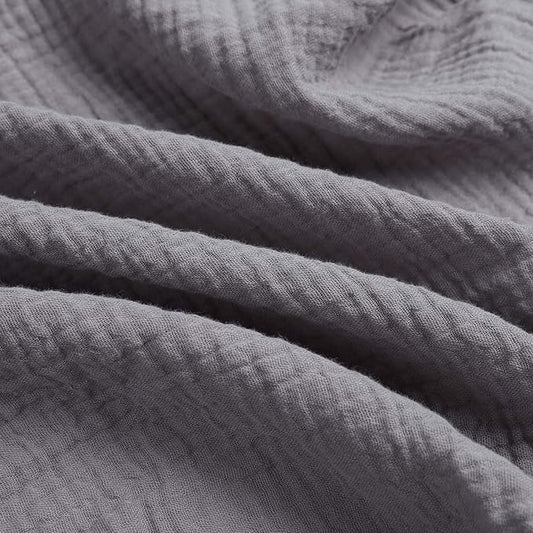 Muslin Pack and Play Sheets 30" x 43" Compatible with 4moms Breeze Plus Playard & Breeze Go Playard and Other Large Playpen Mattress, 100% Cotton 2 Pack, Grey and Green