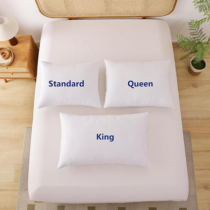Shatex Firm Pillow, King Bed Pillow 34 x 20inch, Adjustable Pillow for Neck Pain Relief，Back Pillow Provide Strong Support for Stomach & Side Sleepers
