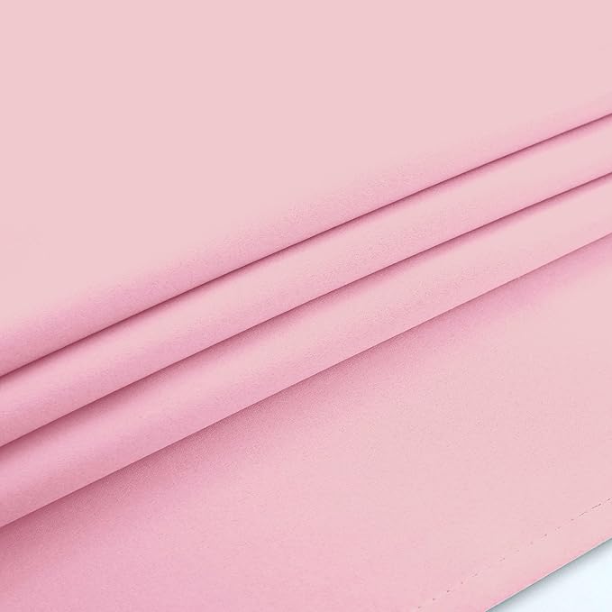 Mrs.Naturall Pink Curtains 42x54 Inch Length for Living Room 2 Panels Blackout Room Darkening Curtain for Bedroom