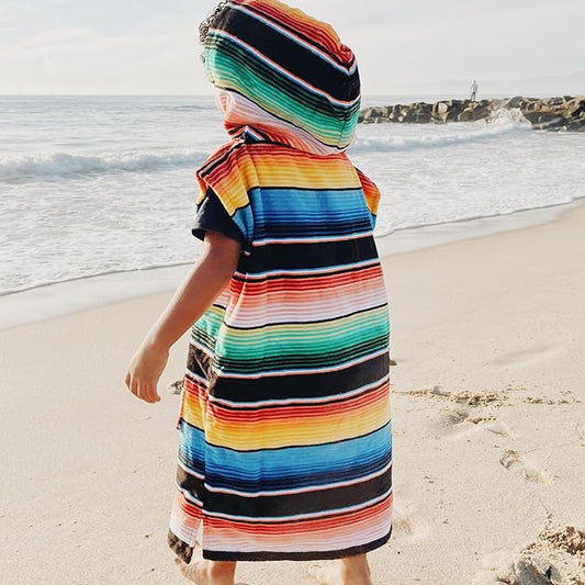 Slowtide Joaquin Changing Beach Poncho | Ultra Soft & Absorbent | Internal Access Dual Pockets