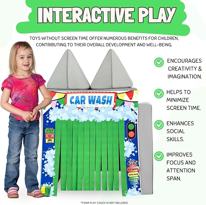 Play Panel for Childrens Foam Sofa Kids Couch (Car Wash)