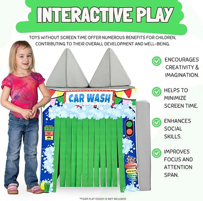 Play Panel for Childrens Foam Sofa Kids Couch (Car Wash)
