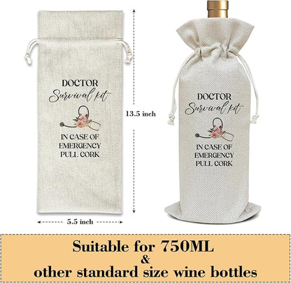 Doctor Appreciation Gifts for Women, Thank You Gifts for Doctors Coworker Colleague Pharmacy Graduation Gifts for Sister Daughter Thanksgiving Gifts Wine Bag Party Favor Decoration Supplies /25