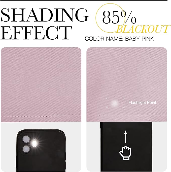 NICETOWN Blackout Curtain Panels for Girls Room, Nursery Essential Thermal Insulated Solid Grommet Top Blackout Drapes (Baby Pink=Lavender Pink, 1 Pair, 29 x 45 Inch)