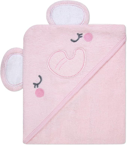 Rene Rofe Hooded Towel with 3D Ears - 100% Cotton Ultra Absorbent, Super Soft Baby Bath Towels for Babies, Toddler, Infant