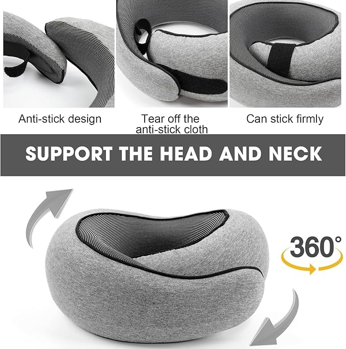 Travel Neck Pillows for Airplanes 2024 New Travel Pillow Neck Travel Pillow Memory Foam Airplane Pillow Soft Airplane Neck Pillow(Dark Blue)