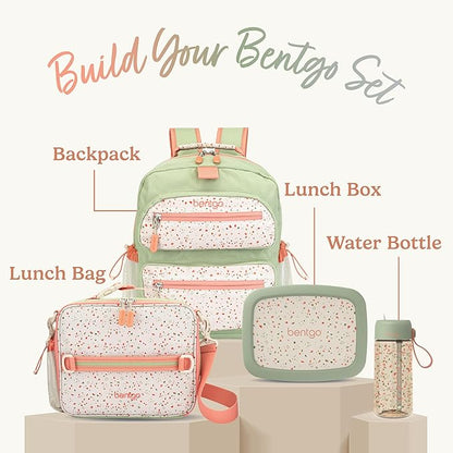 Bentgo Kids Water Bottle (Whimsy & Wonder Collection) - Leak-Proof Durable Tritan 15 oz. Cup for Kids/Toddlers 3+; Flip-Up Safe-Sip Straw for School, Sports, Daycare, Camp & More (Geo Speckle)