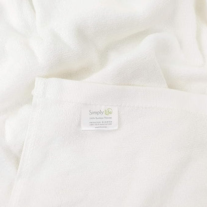 Ultra Soft and Plush Embroidered Kids Towel Made Bamboo Viscose (Box Pack) - Highly Absorbent 48 * 24 in with a Tight 500 GSM Weave (SLTW-288AP)