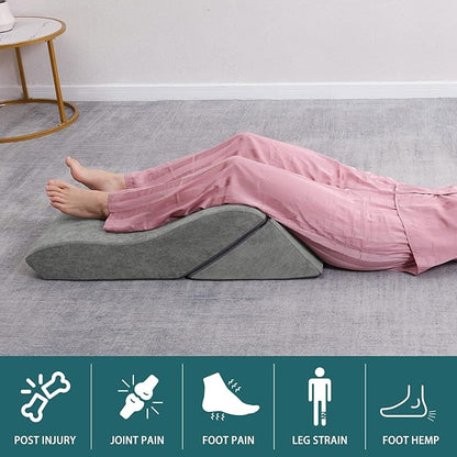 baibu 20 in Bed Wedge Pillow Set Foam | Adjustable Pillows for Back, Leg and Knee Pain Relief | Post Surgery Ortho Pillow – Anti Snoring, Heartburn, Acid Reflux & GRED (Gray)