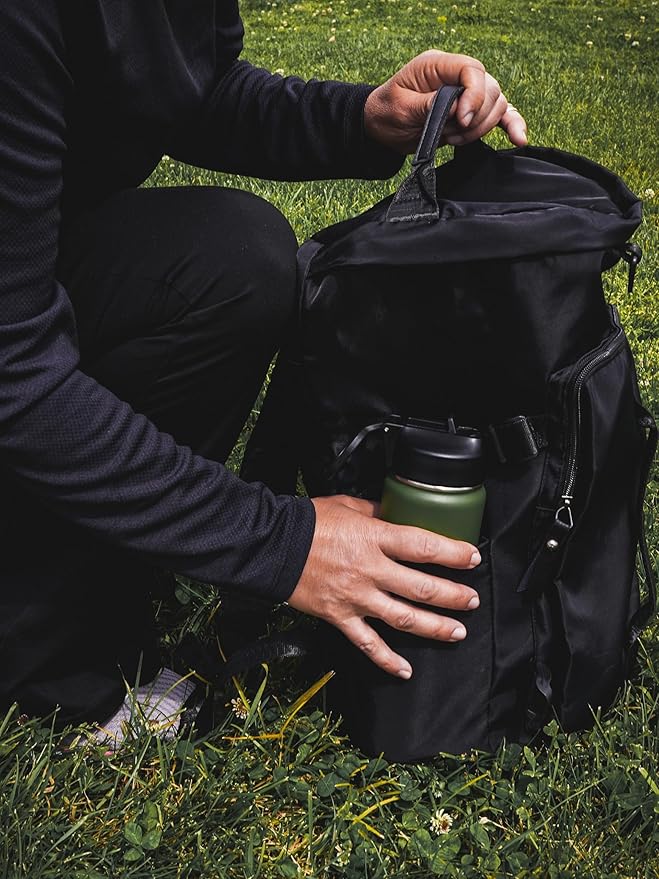 Sport Travel Outdoor Water Bottle with Spout and Straw Lids | Leak Proof | Insulated Stainless Steel Double Walled | BPA and Sweat free | Hot & Cold | For Kids Men & Women (Green, 18 oz)
