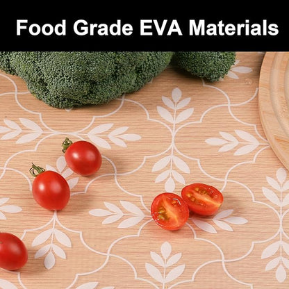 Cooyes Shelf Liner Drawer Liners, Shelf Liners for Kitchen Cabinets, Non Adhesive Cabinet Liner, EVA Waterproof Non-Slip Refrigerator Liners for Kitchen, Drawer (Transparent, 23.6 in x 9.9ft)