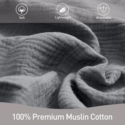 GLLQUEN BABY Muslin Swaddle Blankets for Boys and Girls, 4-Pack Baby Blankets for Girl Boy, Newborn Receiving Blanket, Baby Swaddle Blanket Unisex, Baby Essentials, Registry & Gift