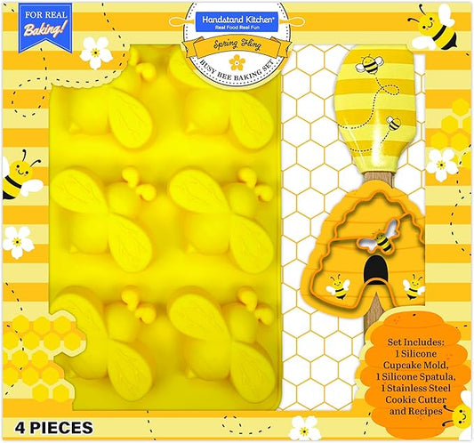 Spring Fling Busy Bee 3-piece Real Baking Set with Recipes