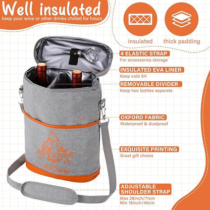 Berlune 12 Pcs Wedding Gifts for Couple 2024 Wine Gifts Set for Wedding Bridal Shower Gifts Anniversary Engagement Gifts for Newlyweds Mr and Mrs Gift Wine Cooler Tote Bag Wine Accessories Gifts Set