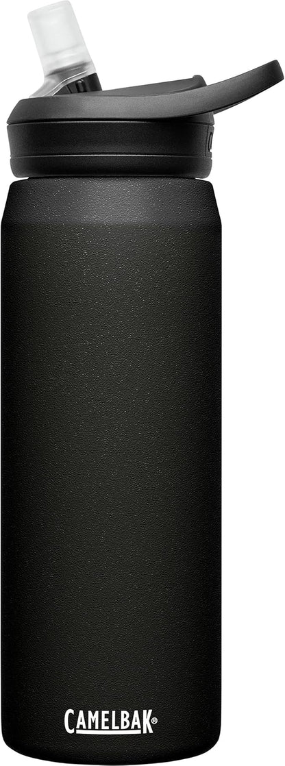 CamelBak eddy+ Water Bottle with Straw 25oz - Insulated Stainless Steel, Black