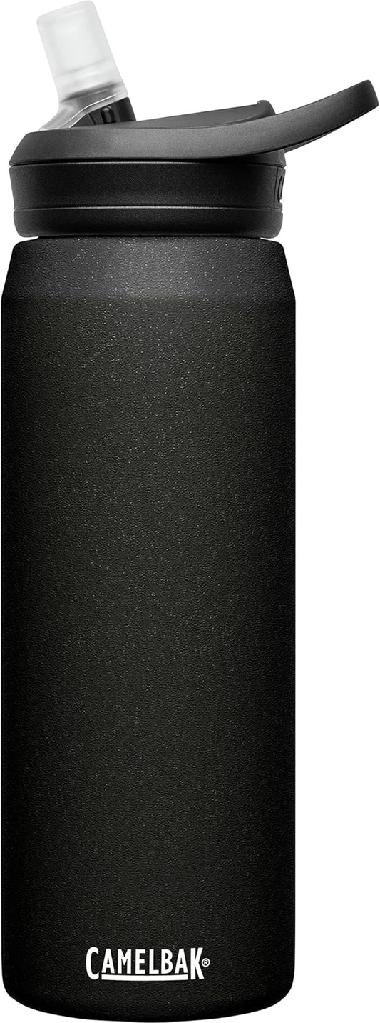 CamelBak eddy+ Water Bottle with Straw 25oz - Insulated Stainless Steel, Black