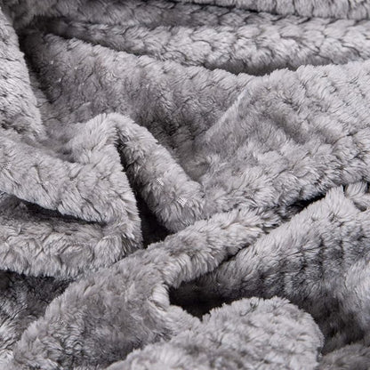 Fuzzy Throw Blanket, Plush Fleece Blankets for adults, Toddler, boys and Girls, Warm Soft Blankets and Throws for Bed, Couch, Sofa, Travel and Outdoor, Camping (Queen(80"x90"), XXL-Flint Gray)